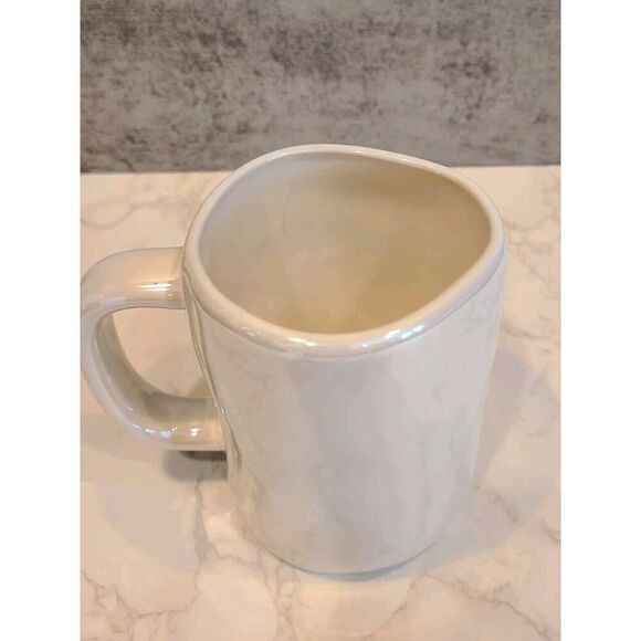 Rae Dunn Magenta Collection Iridescent White Coffee Mug "Snow Much Fun" NWOT - Picture 4 of 7